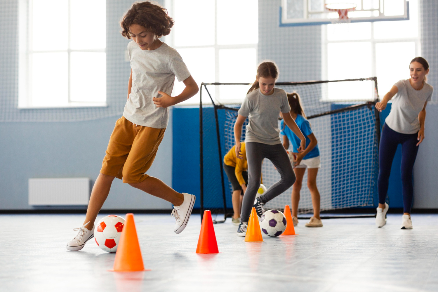 Physical activities promote gross motor skills and exploration of the environment.
